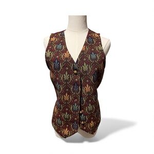 🔥Worthington 90s Tapestry Vest Baroque Jacquard M